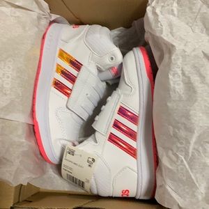 Brand new high top Adidas sneaker for lil girl.